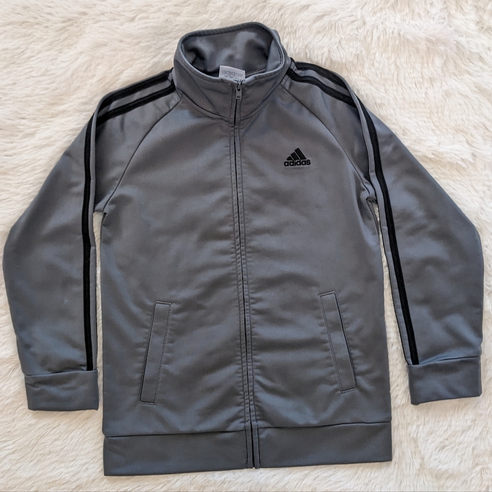 adidas Gray and Black Kids Jacket